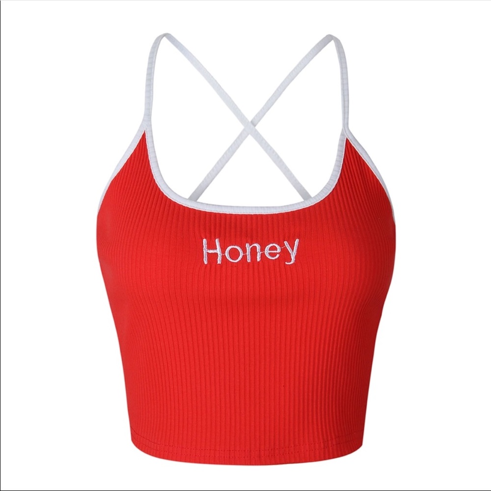 Honey cropped tank top
